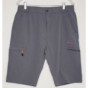 EXEKE Lightweight Hiking Cargo Shorts Mens Sz 2XL 33-34" Gray Quick Dry Stretch